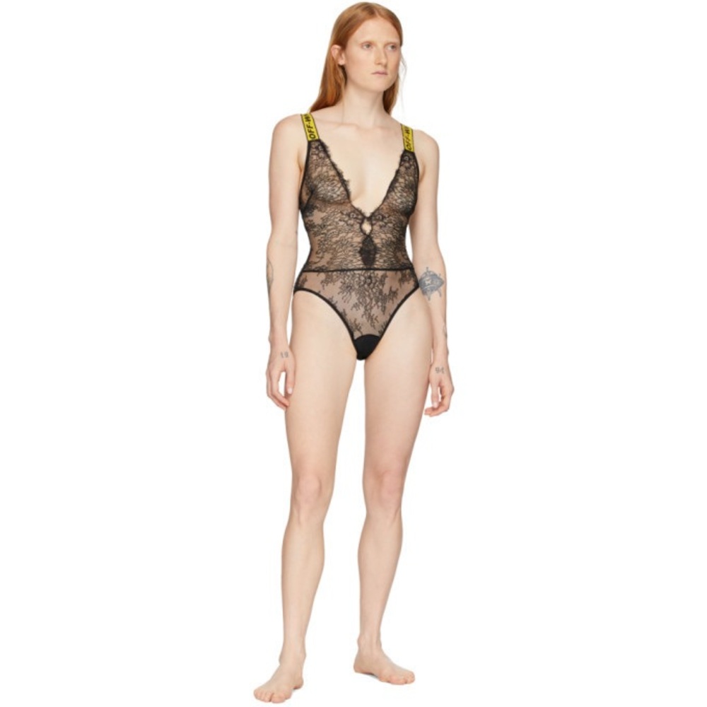 Off-White Black Lace one piece bodysuit